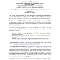 Government of Saint Vincent and the Grenadines - Create Marketing Assets to Promote Scuba Diving in Saint Vincent and the Grenadines Reference No.: SVGUBEC-C-CQS-7